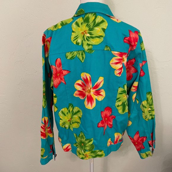 Vintage Floral Retro Denim Jacket - Picture 4 of 6